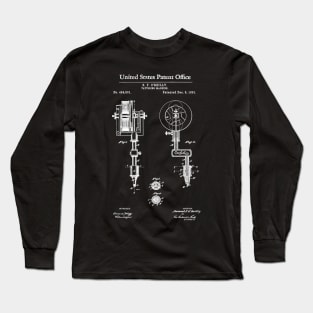 First Tattoo Machine Patent White Long Sleeve T-Shirt